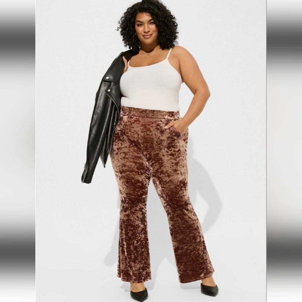 Torrid Crushed Velvet Flare Pants